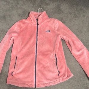 Women's Rose Pink Fuzzy zip up size medium